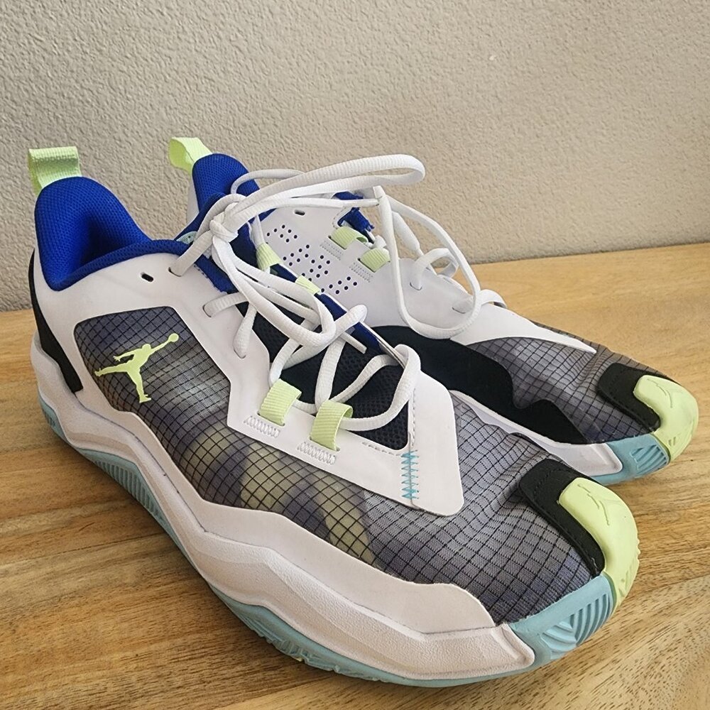 Air Jordan MJ One Take 4 Low White Copa Lime Shoes DO7193-003 Mens 9.5 - Picture 10 of 13